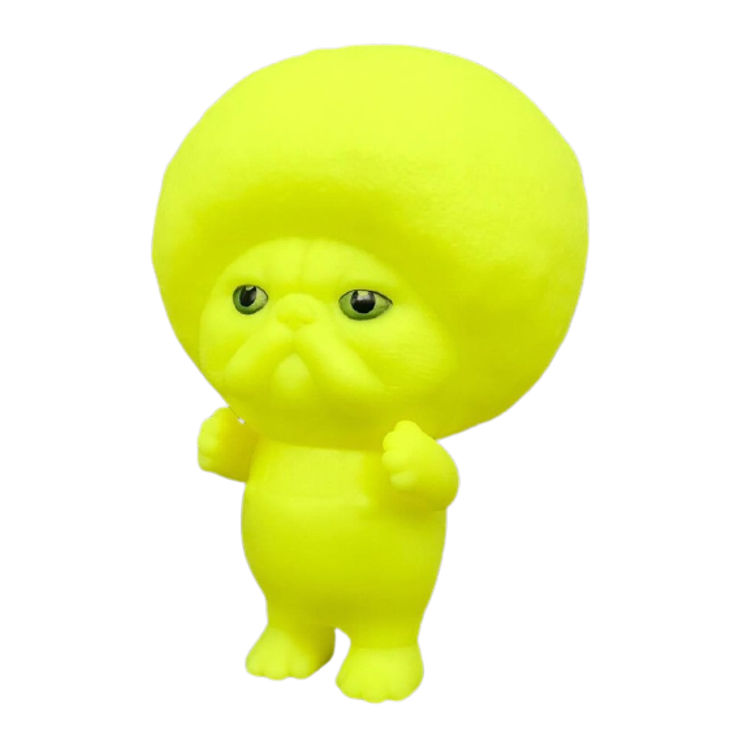 Flouro Yellow Green Afro Cat by Bird Ark