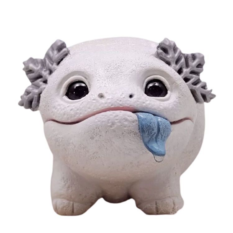 Blue Tongue Snow Warble by Jennifer Sloan (Clayworks by Jen)