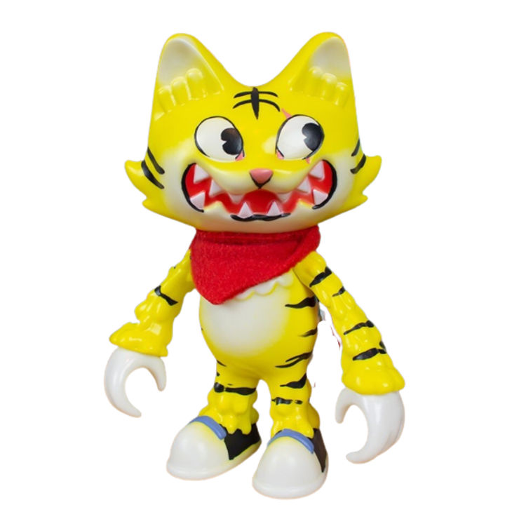 Yellow Tiger Wananeko  (Year of the Tiger) by Stickup Monsters (Javier Jiménez)