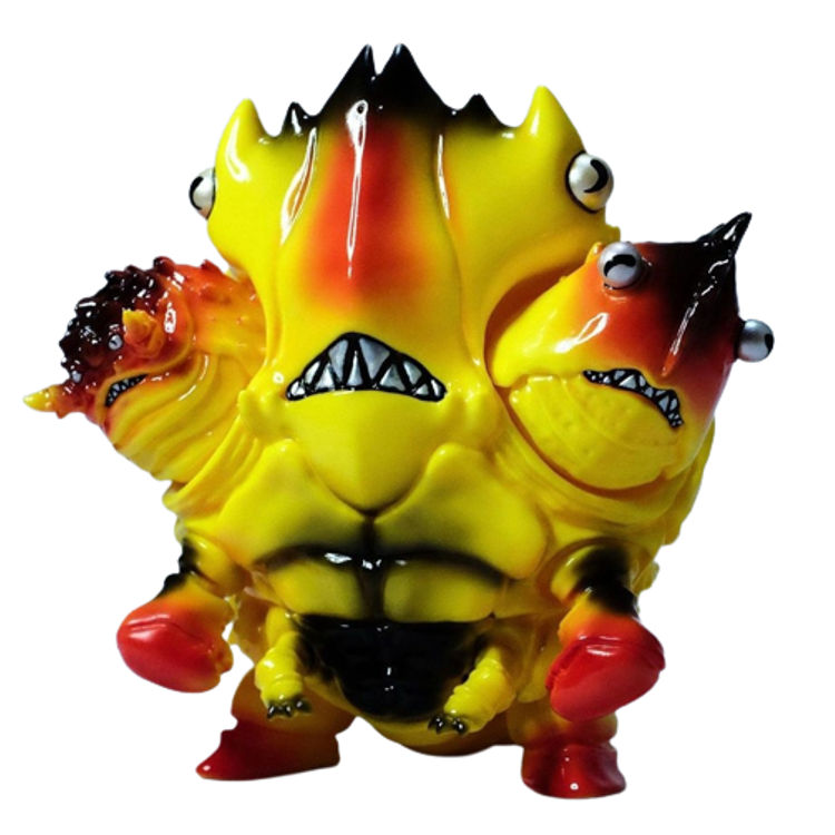 Yellow Mecha 3head Kaiju by Tekxtoys (T Jia Ying)
