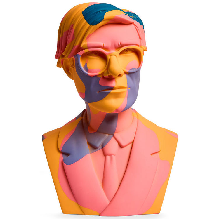 Orange Camouflage Andy Warhol Bust by Andy Warhol