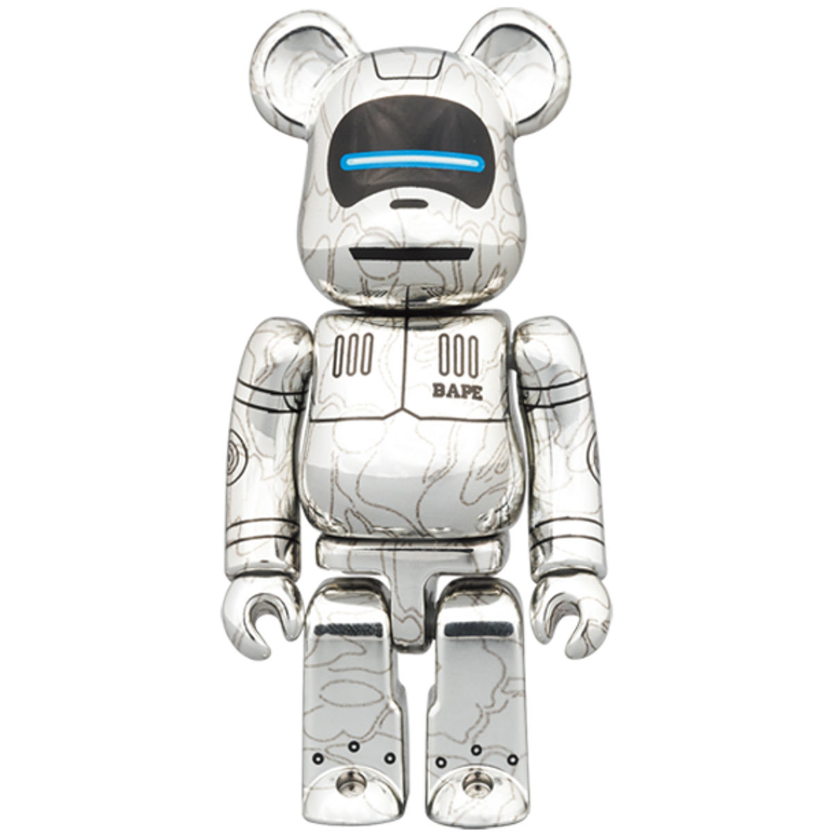 100% + 400% Silver Baby Milo x Sorayama Bearbrick (Set)