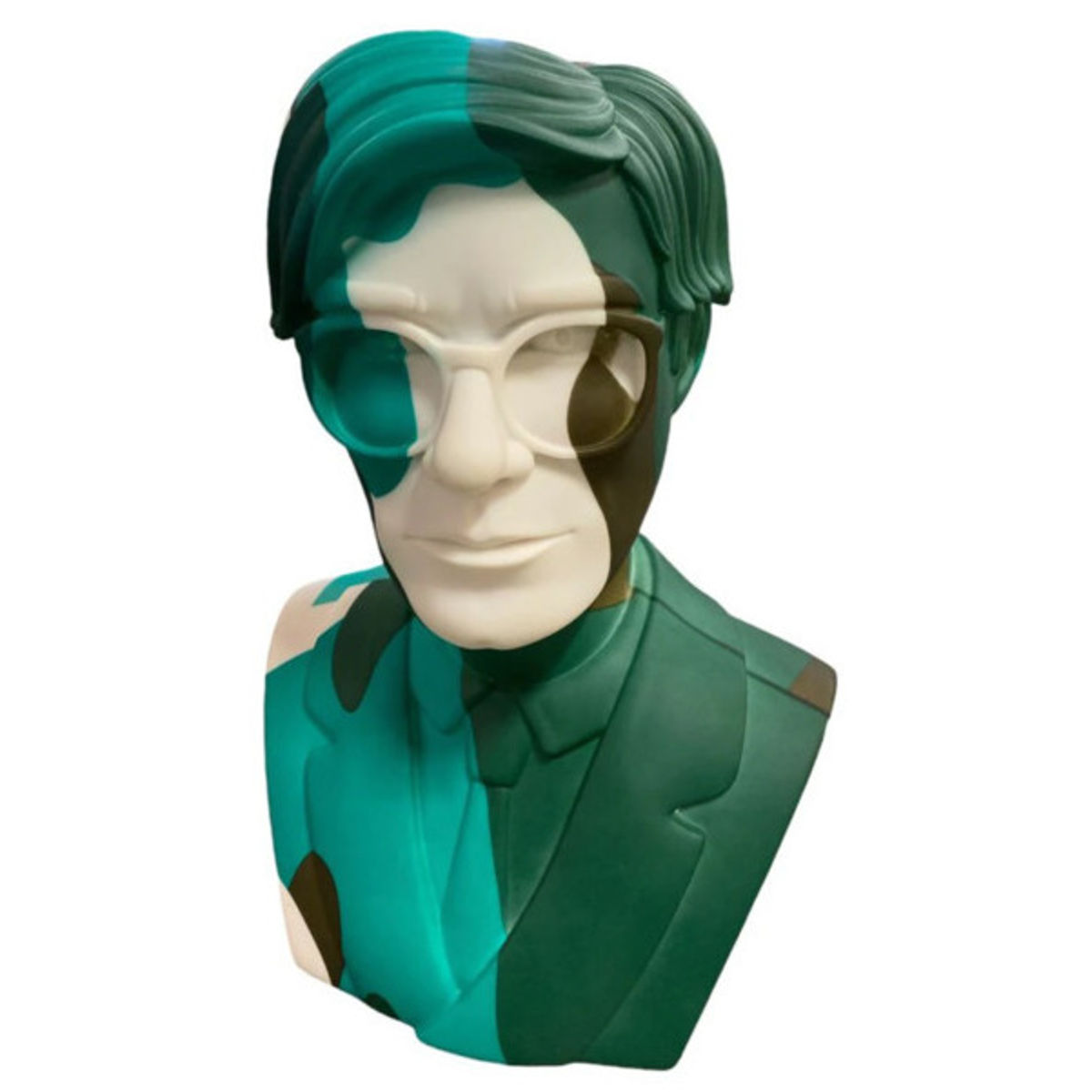 Green Camouflage Andy Warhol Bust