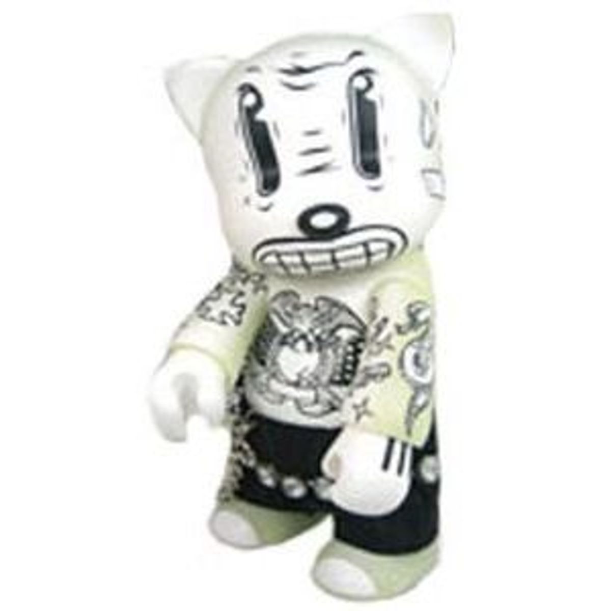 8" White GID Alphonzo Cat