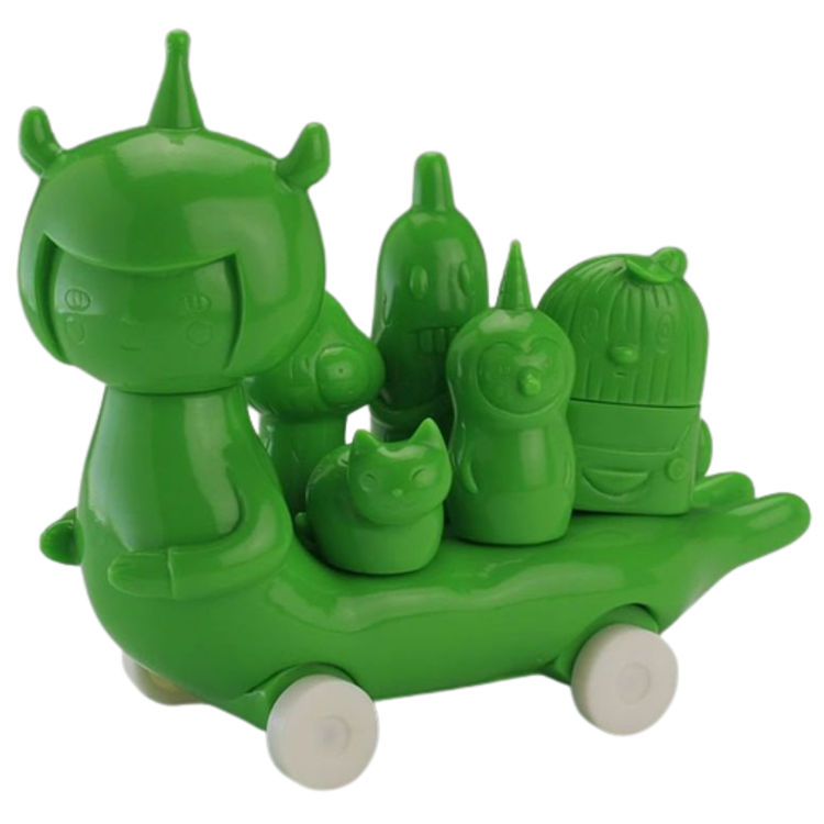 Green Microbus "To The Mystic Mushroom Forest" by Yohei Kaneko