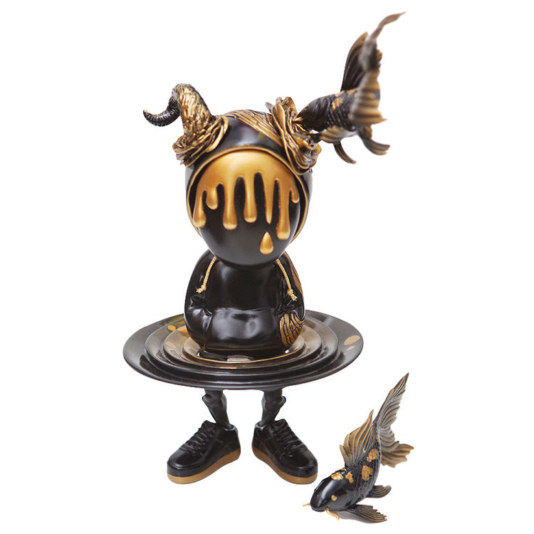 Oracle Koi Black & Gold by Forin Flow