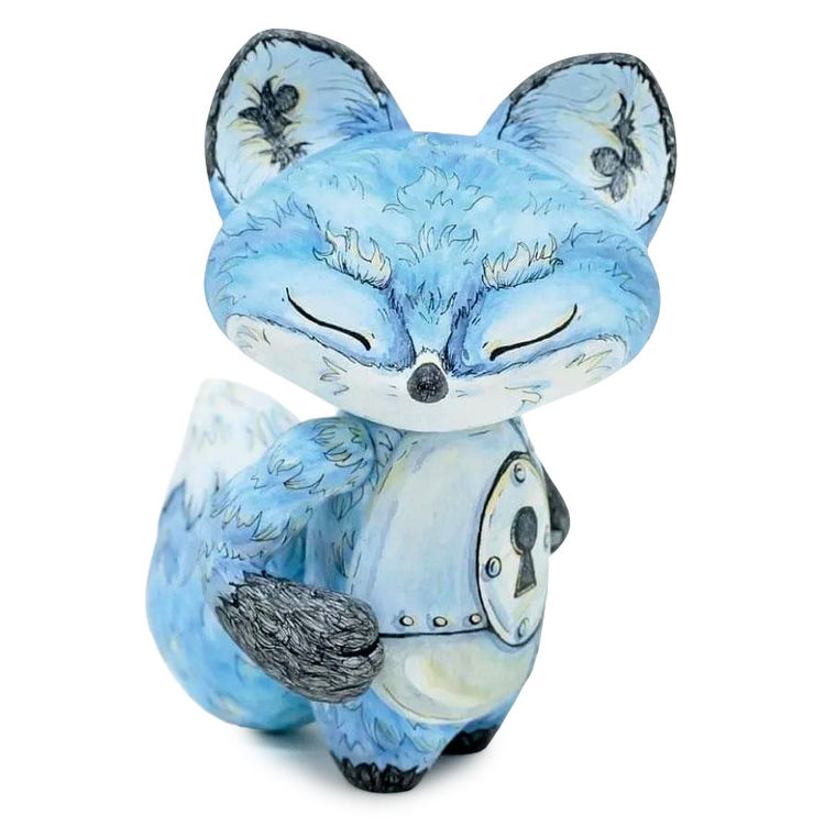 Blue Fragile Heart - Wall/Lock/Shield by Jessica Emmett