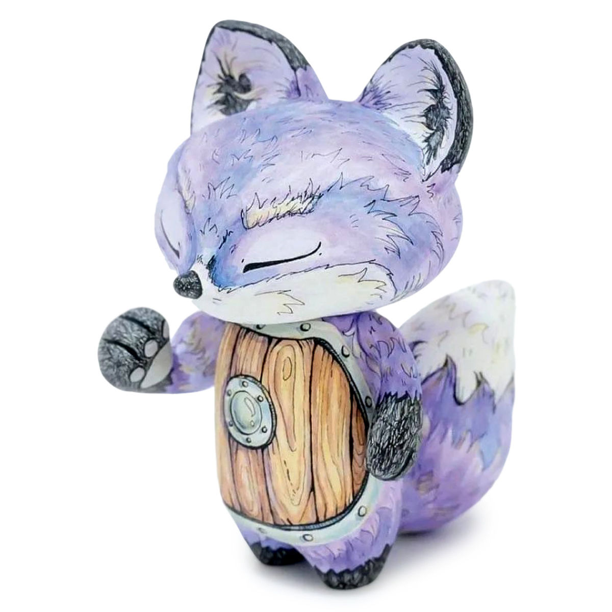 Lavender Fragile Heart - Wall/Lock/Shield