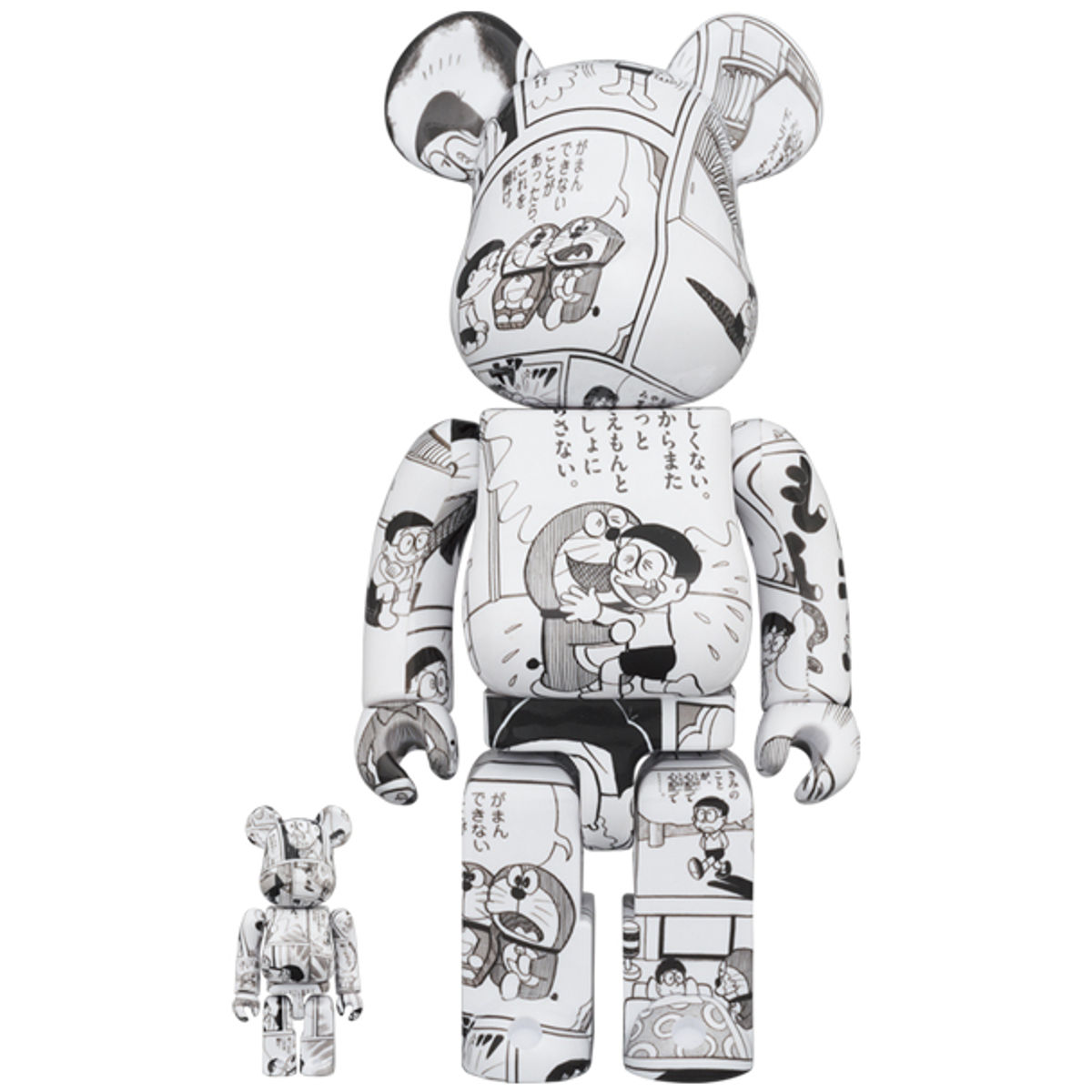 100% + 400% Doraemon Comic Bearbrick (Set)