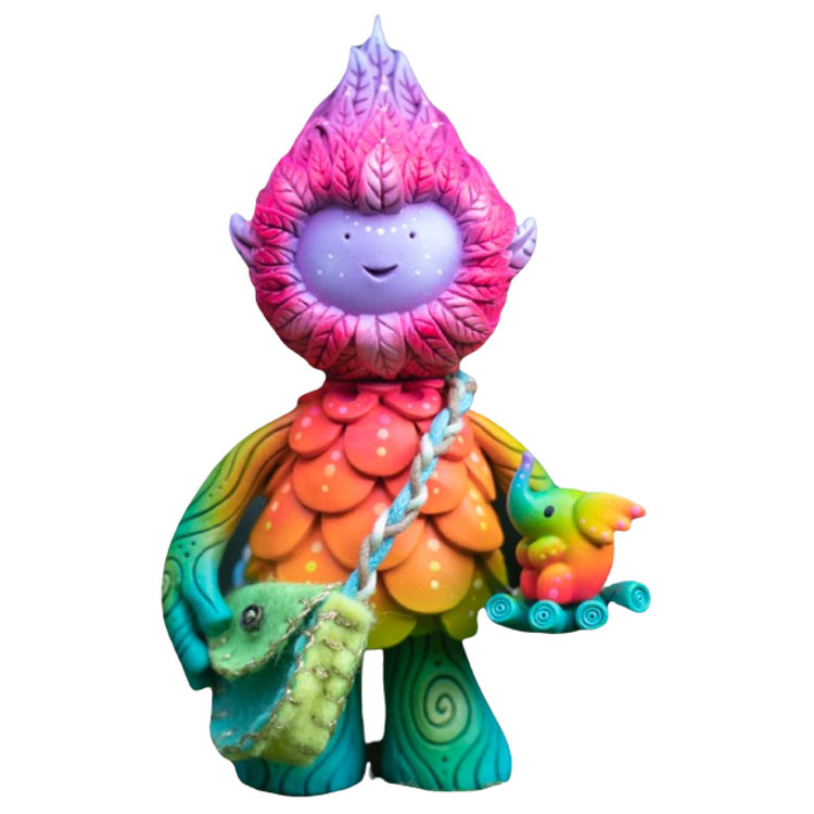 Tree Spirit and Rainbow Elfie by Miss Muju