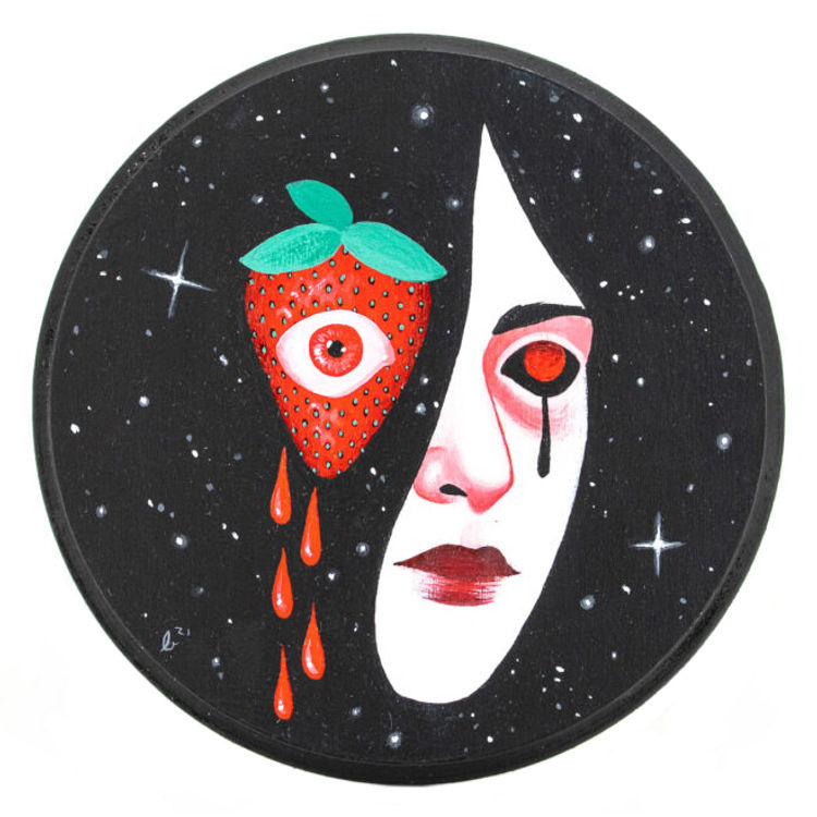 sad strawberry no. 1 by Ally Burke