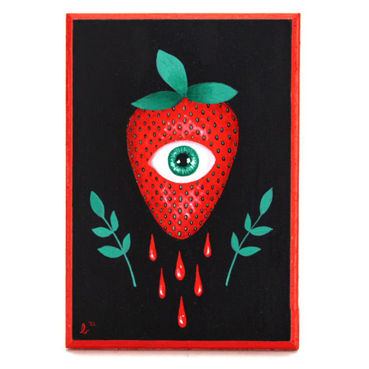 sad strawberry no. 2 by Ally Burke