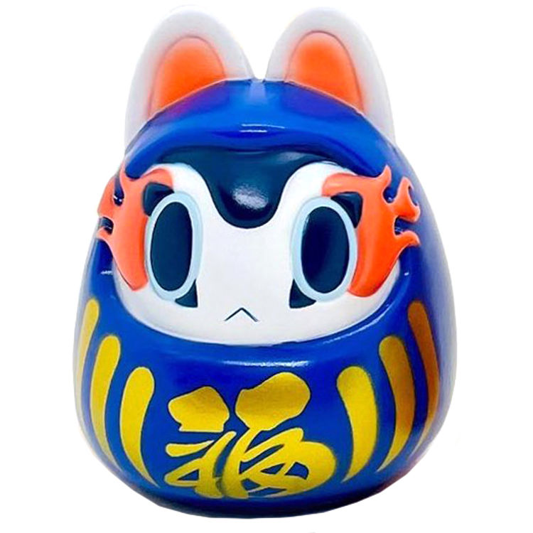 AO Blue Inuhari-Daruma by Teresa Chiba