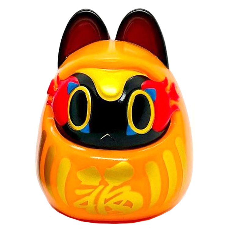 Dai Dai Orange Inuhari-Daruma by Teresa Chiba