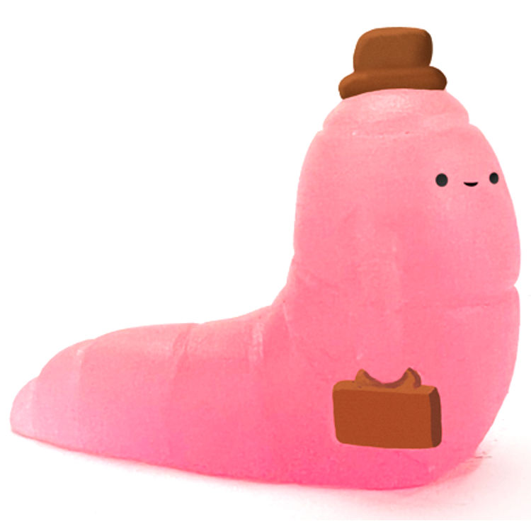 GID Pink GlowWorm Salesman by Sad Salesman