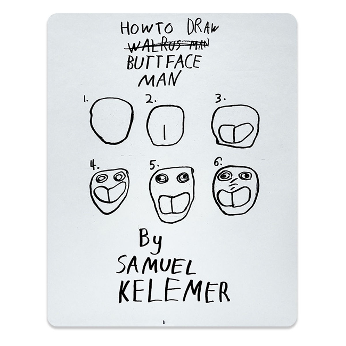 Buttface Man (Hand drawn card back)