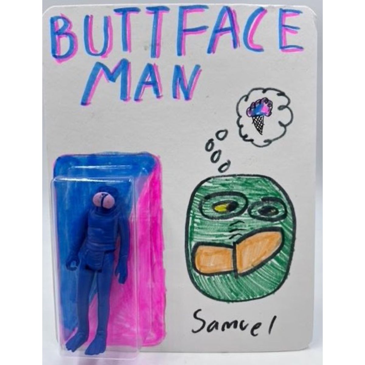 Buttface Man (Hand drawn card back)