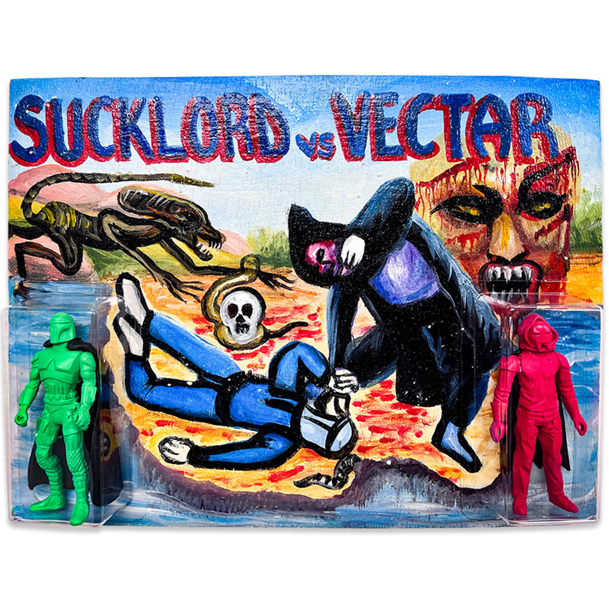 Sucklord vs Vectar (Hand drawn card backs)