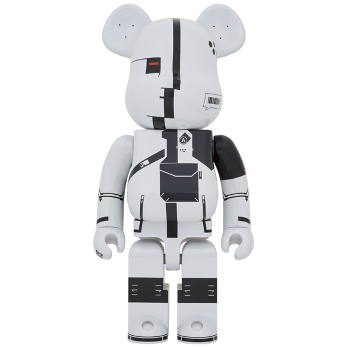 1000% White Chrome Acronym Bearbrick
