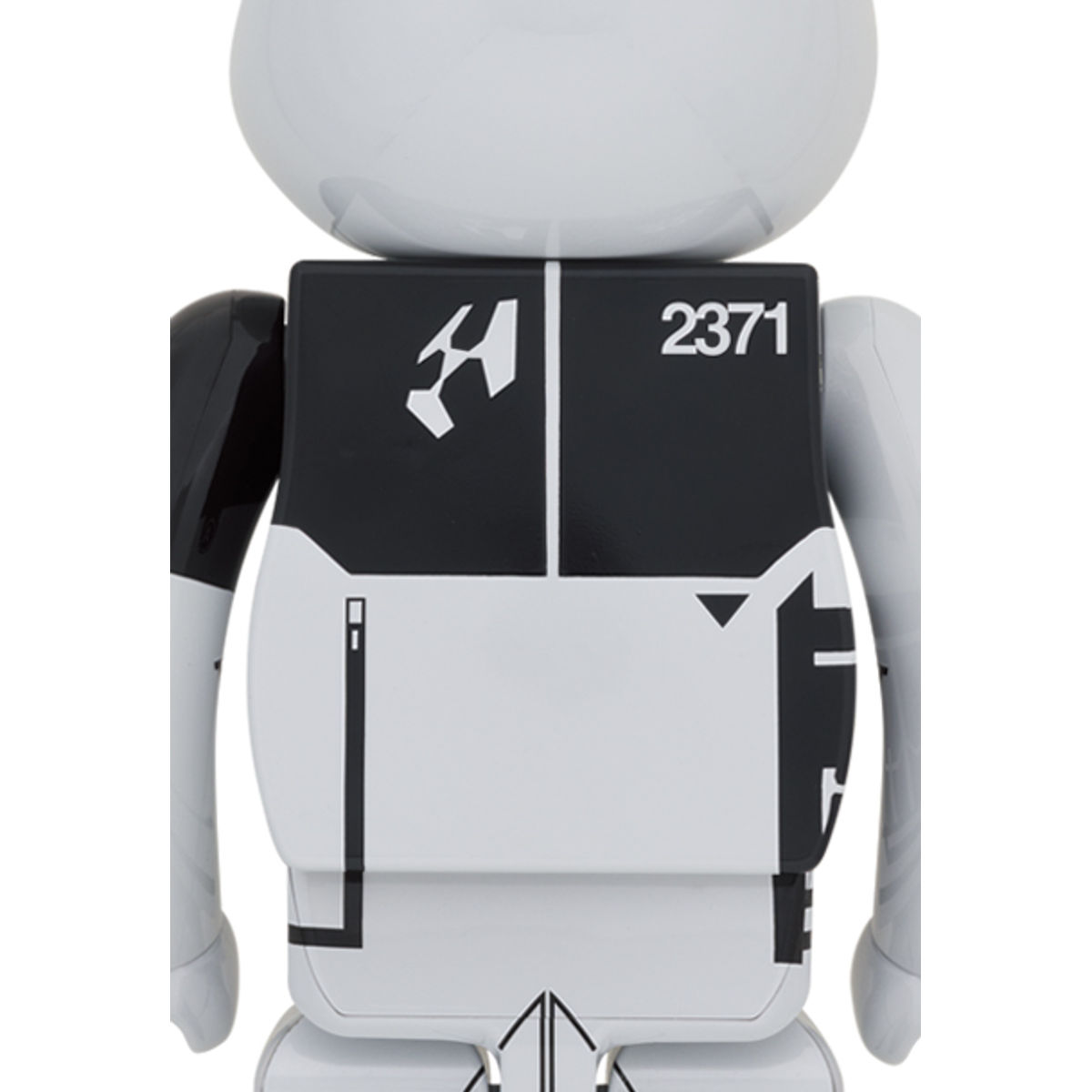 1000% White Chrome Acronym Bearbrick