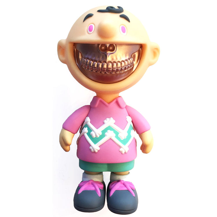 CHARLIE GRIN - OG PINK - ROSE GOLD GREY GRIN by Ron English