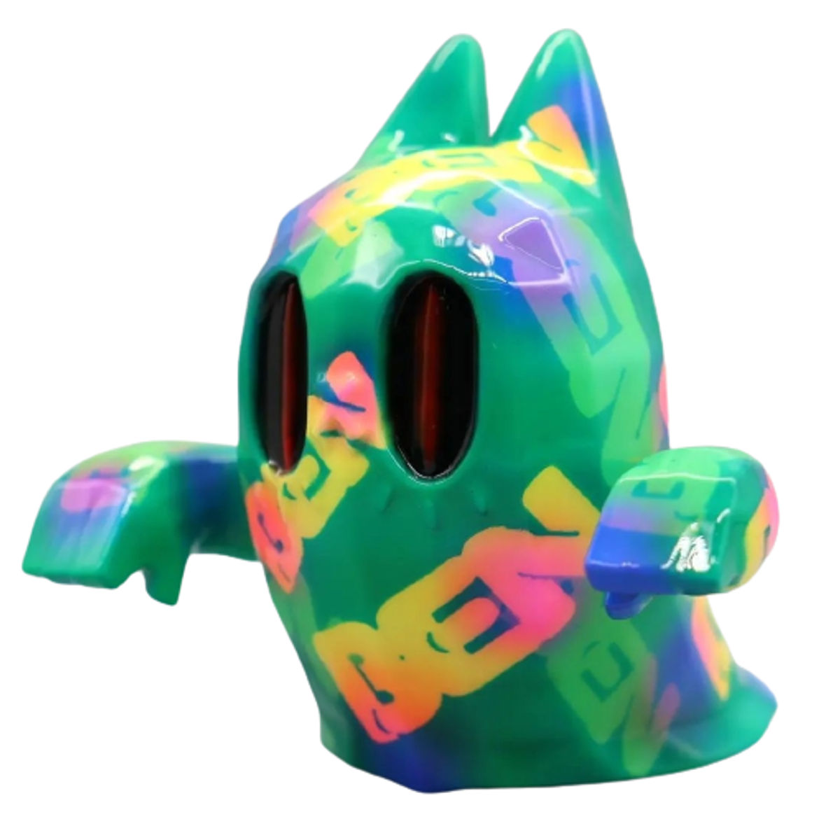 Neon Ben the Ghost Cat Custom