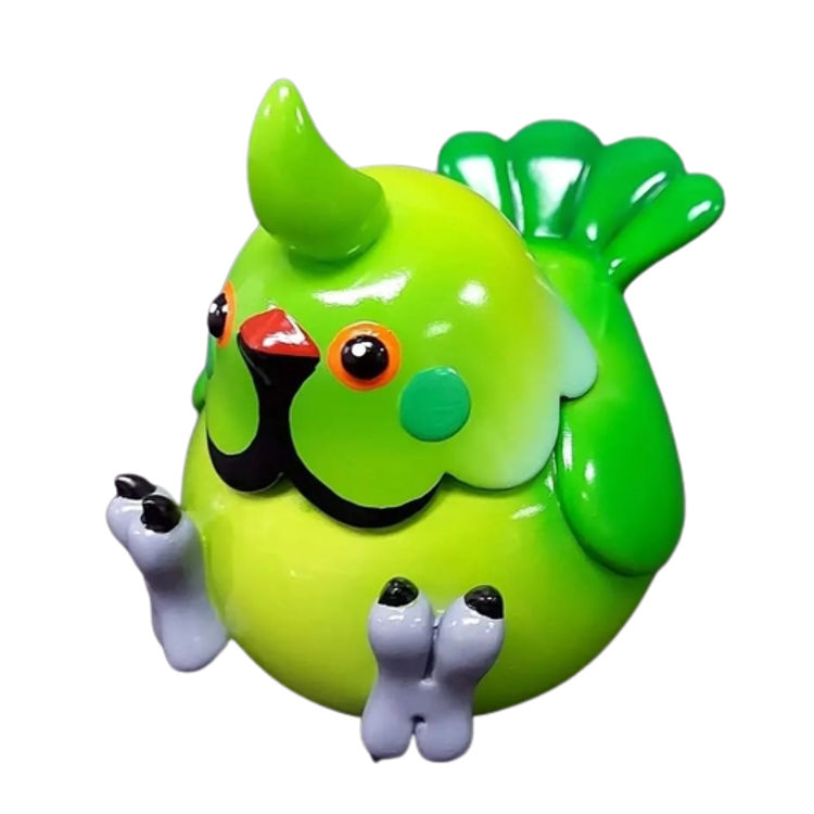 Green Ringed Neck Ball Ball Bird by 78JO (Sunny Tam)