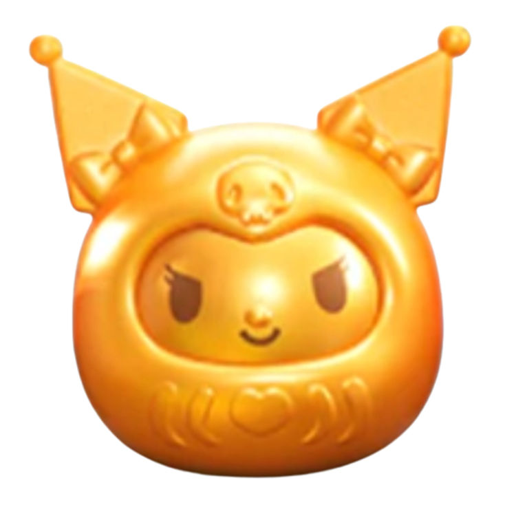 Gold Kuromi Daruma (Secret Figure) by Sanrio