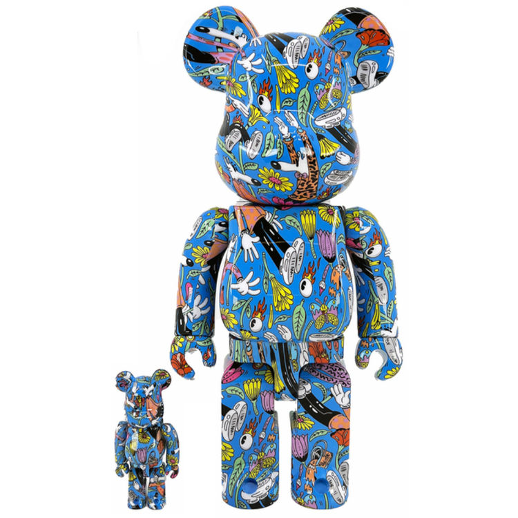 100% + 400% Magic Hour Be@rbrick (3D Retro Exclusive) by Steven Harrington