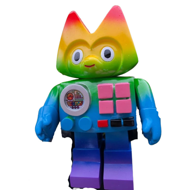 Rainbow Vegan Robot by Chompton Stoodios