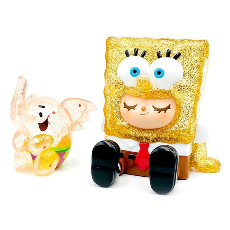 Gold Glitter Spongebob Squarepants x Greenie & Elfie by Nickelodeon