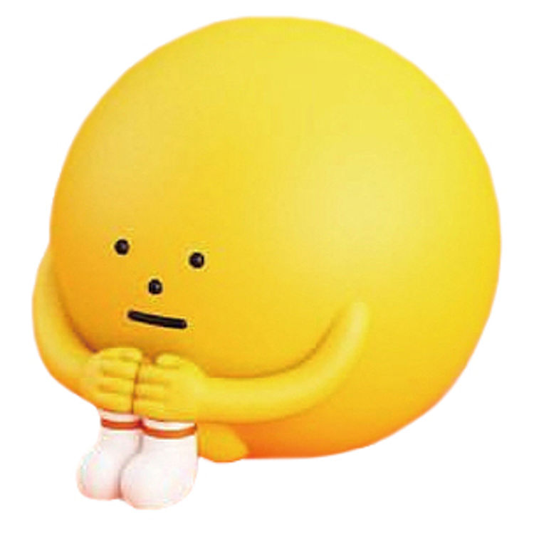 Yellowmon Sitting by Sticky Monster Lab