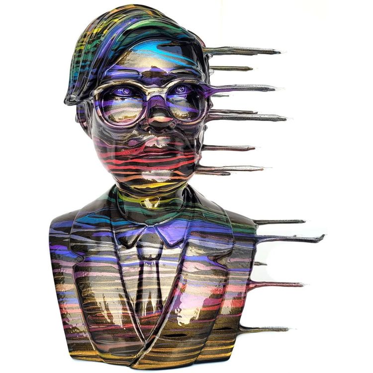 Electric Rainbow Blown Away Warhol by Josh Mayhem