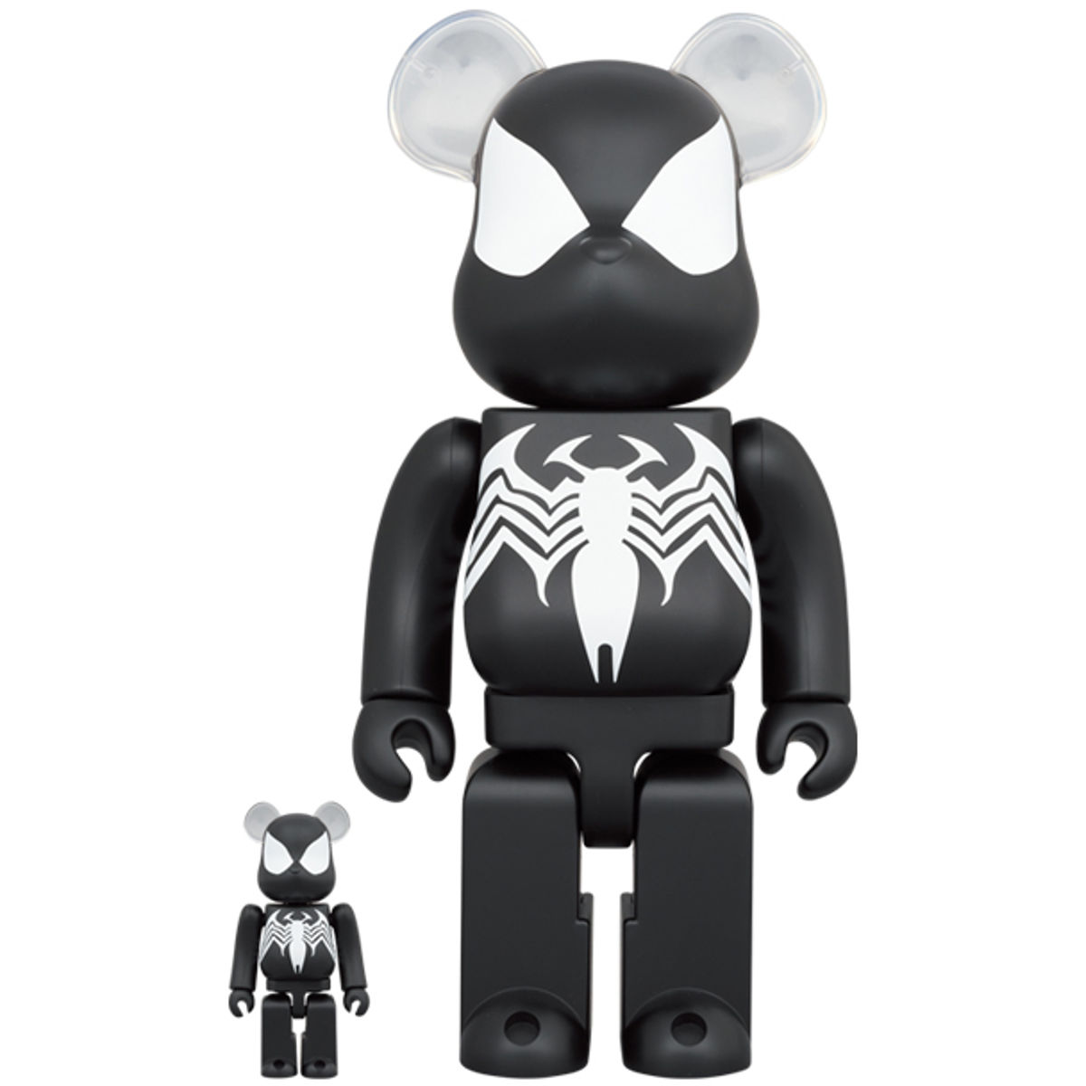 100% + 400% Black Spider : The Amazing Spider-Man Be@rbrick (Set)