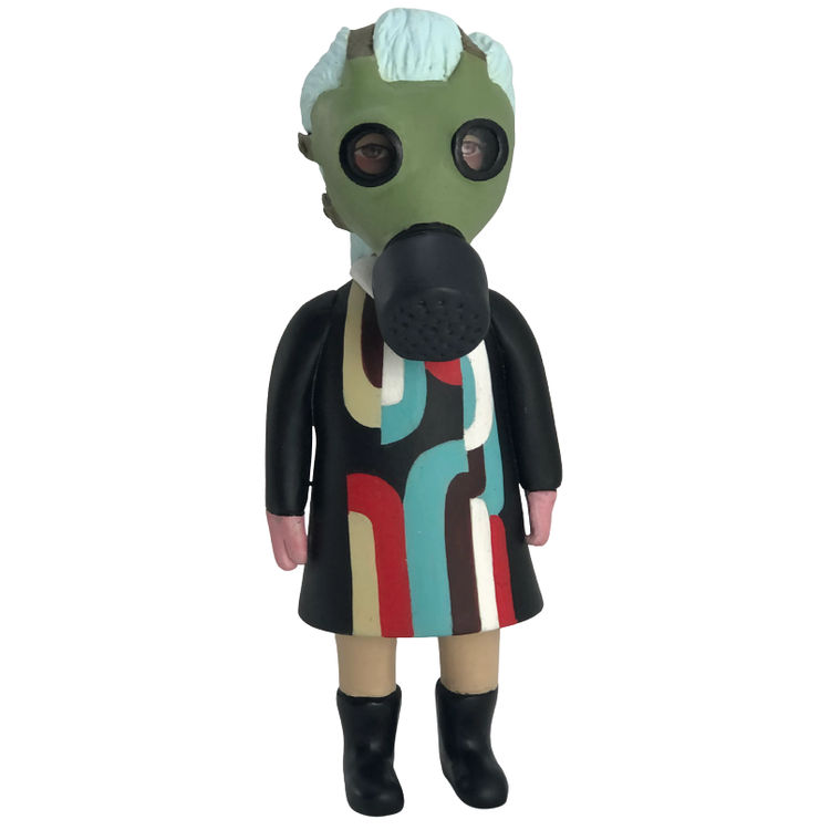 Black Dress Gas Mask Kiddo by Doubleparlour