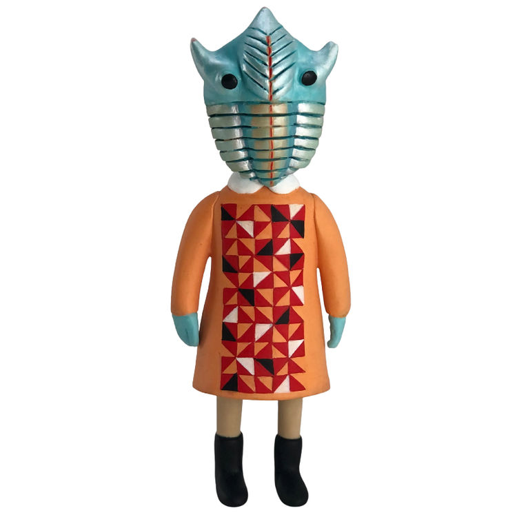 Orange Dress Trolobite Kiddo by Doubleparlour