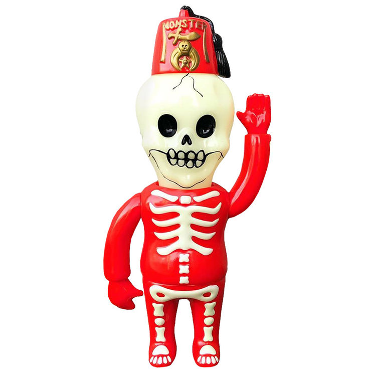 Bonehead Red GITD by Knuckle (Little Chop Design)