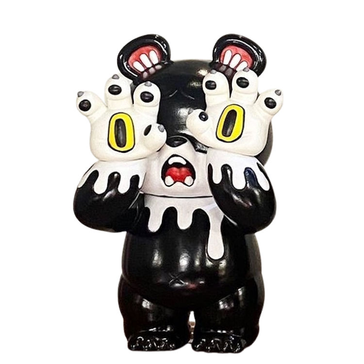 Zoo Bear Dark White by Grape Brain