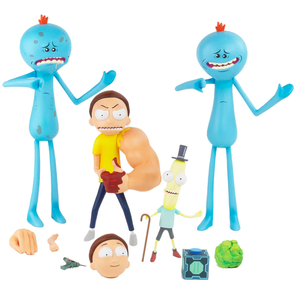 Morty, (2) Meeseeks, & Mr. Poopy Butthole Set (Mondo Exclusive)