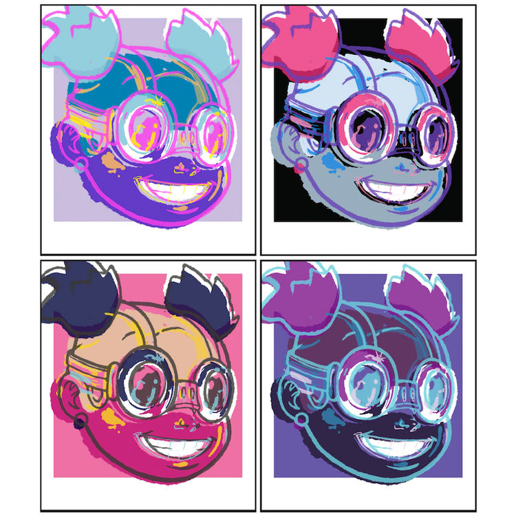 Lilac (4 Print Set) by Hebru Brantley