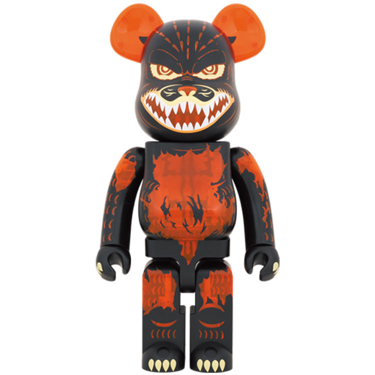 1000% Clear Orange Meltdown Godzilla VS Destroyer Bearbrick by TOHO
