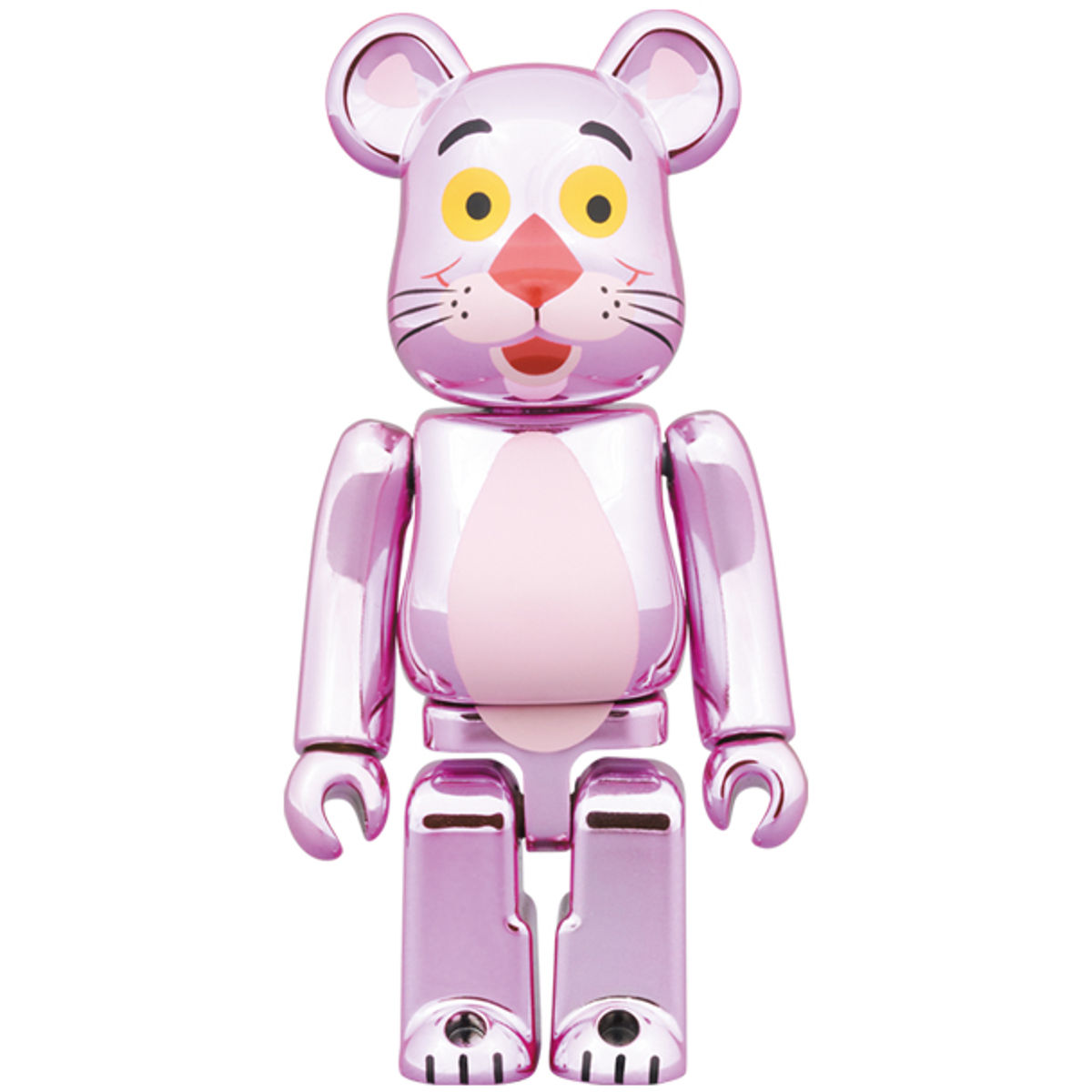100% + 400% Chrome Pink Panther Be@rbrick (Set)