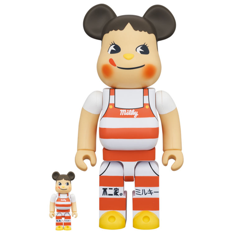 100% + 400% Peko-chan Milky Tricorn Hat Design Be@rbrick (Set) by Fujiya