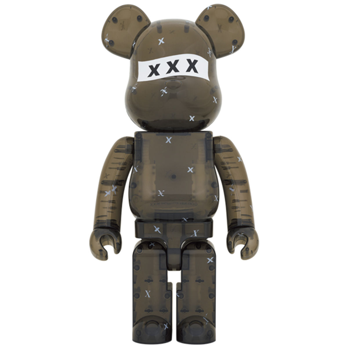 1000% Clear Black XXX God Selection Be@rbrick