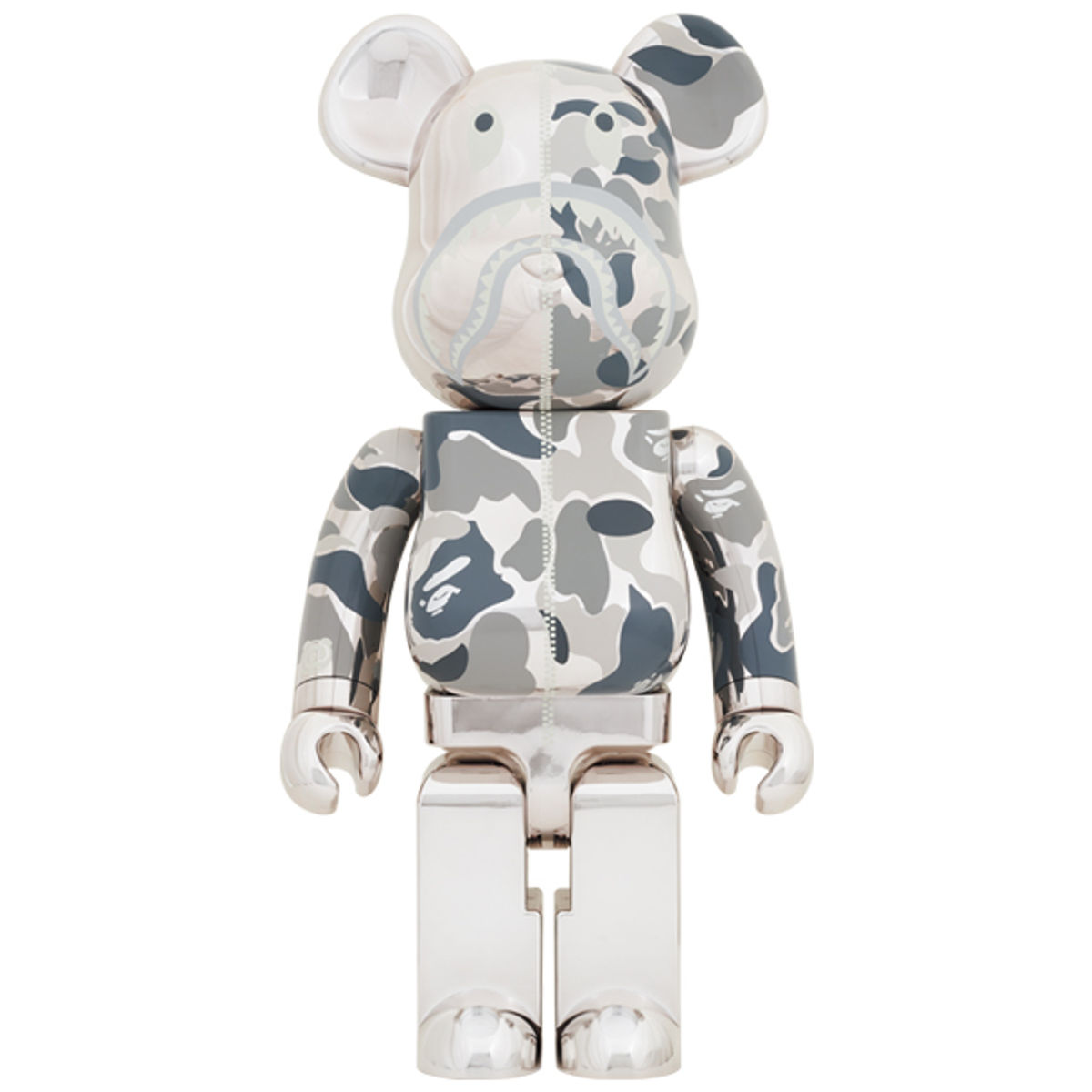 1000% Silver Camo BAPE Be@rbrick