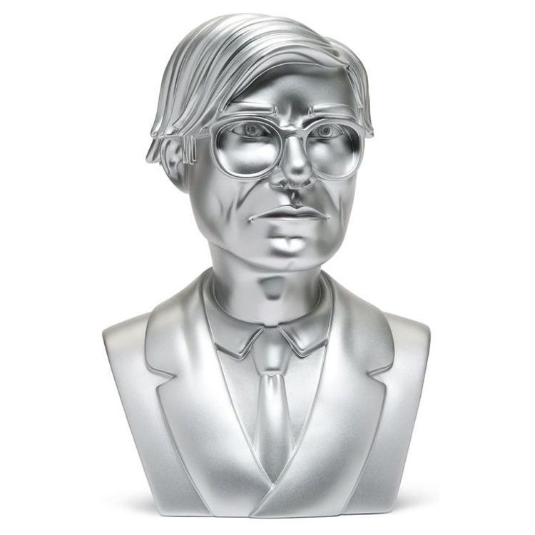 Metallic Silver Andy Warhol Bust by Andy Warhol