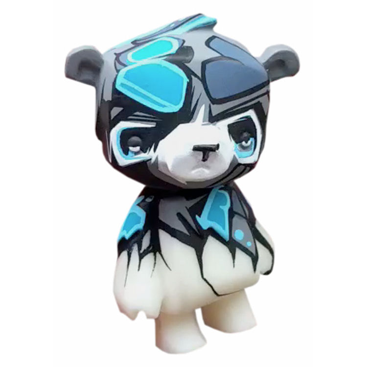 Untitled GID Blue Mini Kuma Cub (ToyCon '22) by RunDMB (David Bishop)