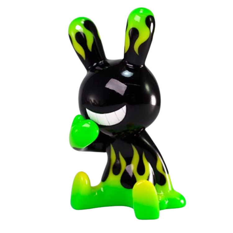 Black Rabbit Sitting Fluoro Scratch by Tadayuki Iwa (Black Rabbit)