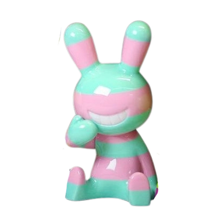 Blue Pink Black Rabbit Stripe by Tadayuki Iwa (Black Rabbit)