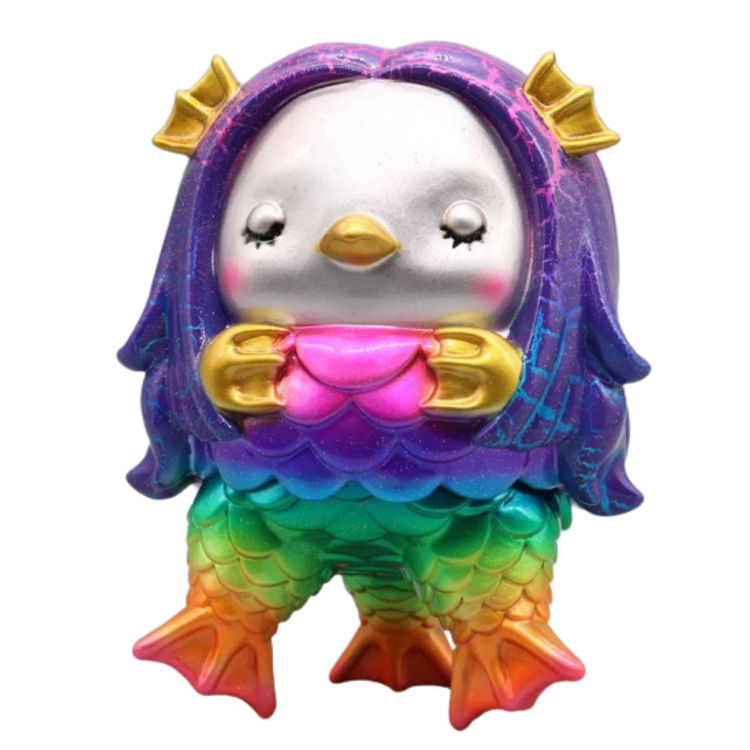 Florescent Rainbow Amabie Purple by Painter-Net (Toshihiko Ito)